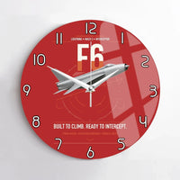 Thumbnail for English Electric Lightning F6 design on red no frame wall clock