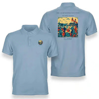 Thumbnail for VINTAGE G4418 - The Lightkeeper Rotation - Double-Side Polo T-Shirt design on lightblue