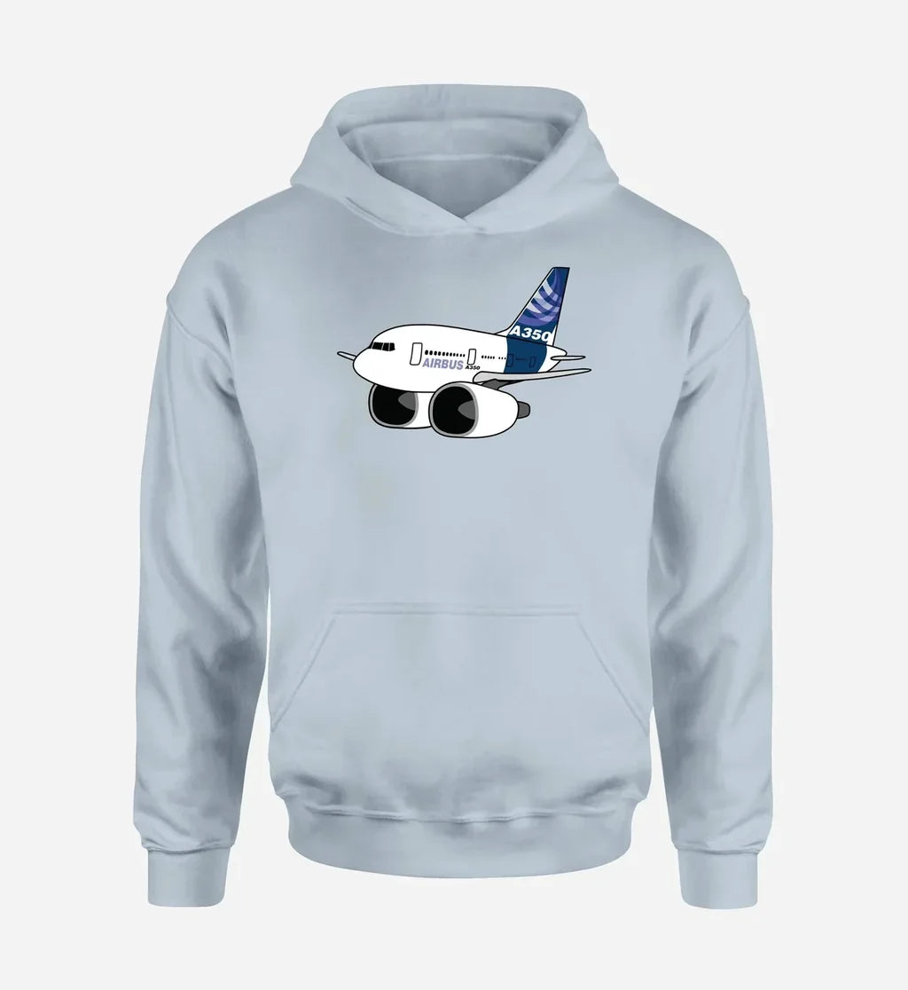 Cartoon Airbus A350 - Light Blue