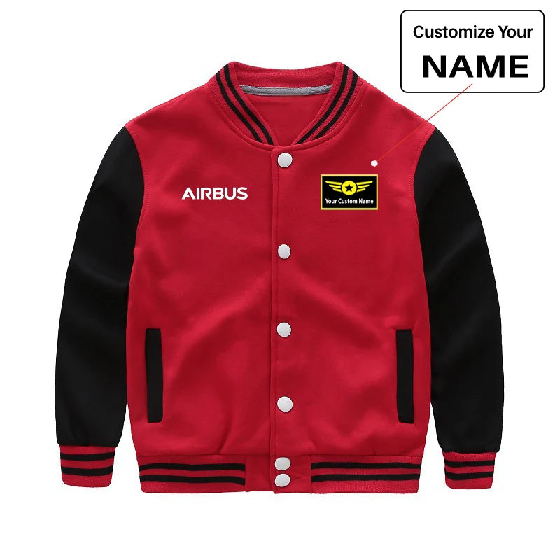 Airbus & Text Baseball Jacket - view 9