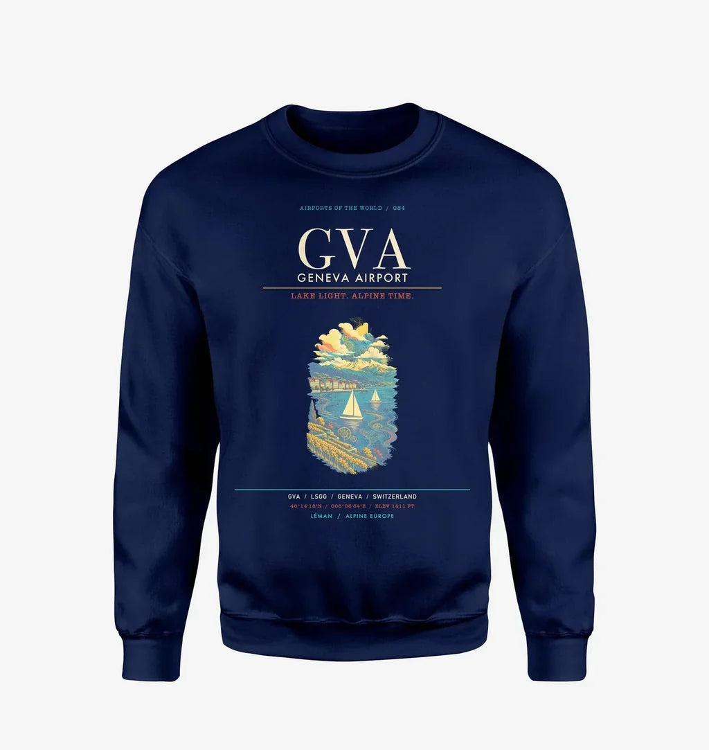 Geneva Airport GVA Sweatshirt - Navy Blue