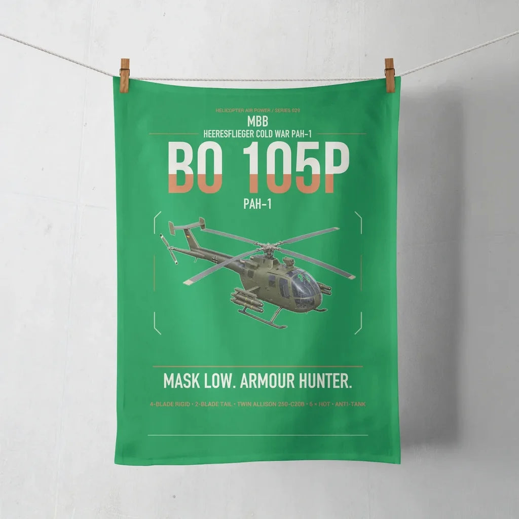 MBB BO 105P PAH-1 design on green towel