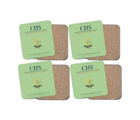 Thumbnail for Charleston International Airport (CHS) design on light green 4 pieces set coaster