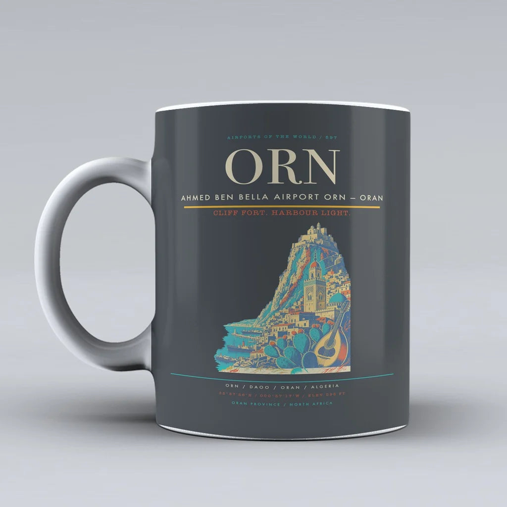 Ben Bella Airport ORN — Oran Mug design on gray ahmed