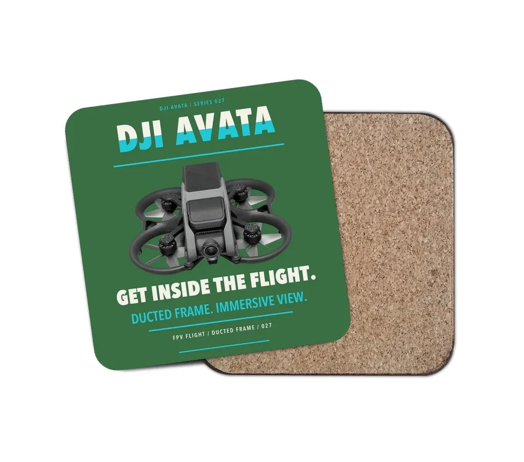 DJI Avata design on green 1 piece coaster