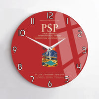 Thumbnail for Palm Springs International Airport (PSP) design on red no frame wall clock