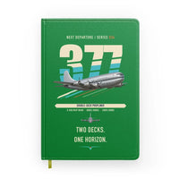 Thumbnail for Boeing 377 Stratocruiser design on green notebook