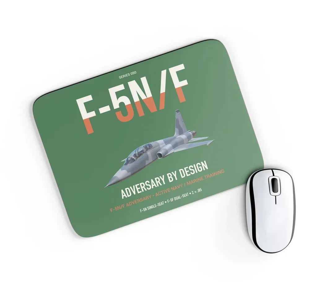 F-5N F Adversary design on green rectangle mouse pad