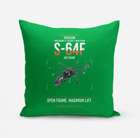 Thumbnail for Erickson S-64F Air Crane design on green pillow