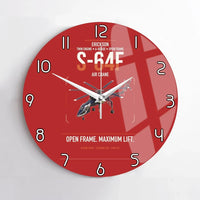Thumbnail for Erickson S-64F Air Crane design on red no frame wall clock