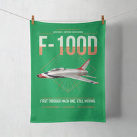Thumbnail for F-100D Super Sabre design on green towel