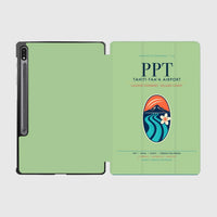 Thumbnail for Tahiti Faa'a Airport (PPT) design on light green samsung tablet tablet case