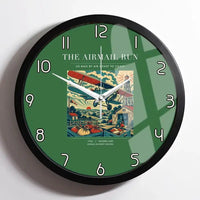 Thumbnail for VINTAGE G4015 - The Airmail Run - Designed Wall Clocks design on green framed