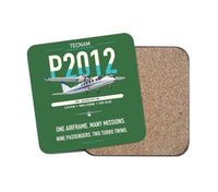 Thumbnail for Tecnam P2012 Traveller design on green 1 piece coaster