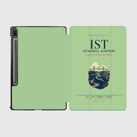 Thumbnail for Istanbul Airport (IST) design on light green samsung tablet tablet case