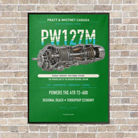 Thumbnail for PW127M vertical canvas print - framed - green background