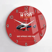 Thumbnail for Airbus H130 design on red no frame wall clock