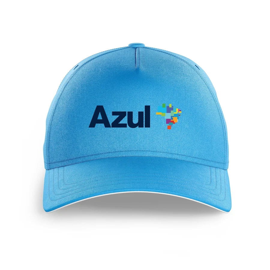 Azul Airlines logo printed on light blue cap
