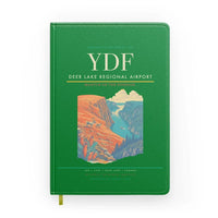 Thumbnail for Deer Lake Regional Airport (YDF) design on green notebook