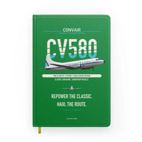 Thumbnail for Convair 580 design on green notebook