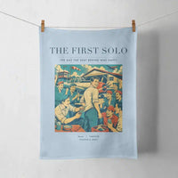 Thumbnail for VINTAGE G4144 - The First Solo - Designed Towels design on lightblue