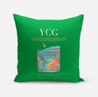 Thumbnail for Castlegar–West Kootenay Regional Airport (YCG) design on green pillow