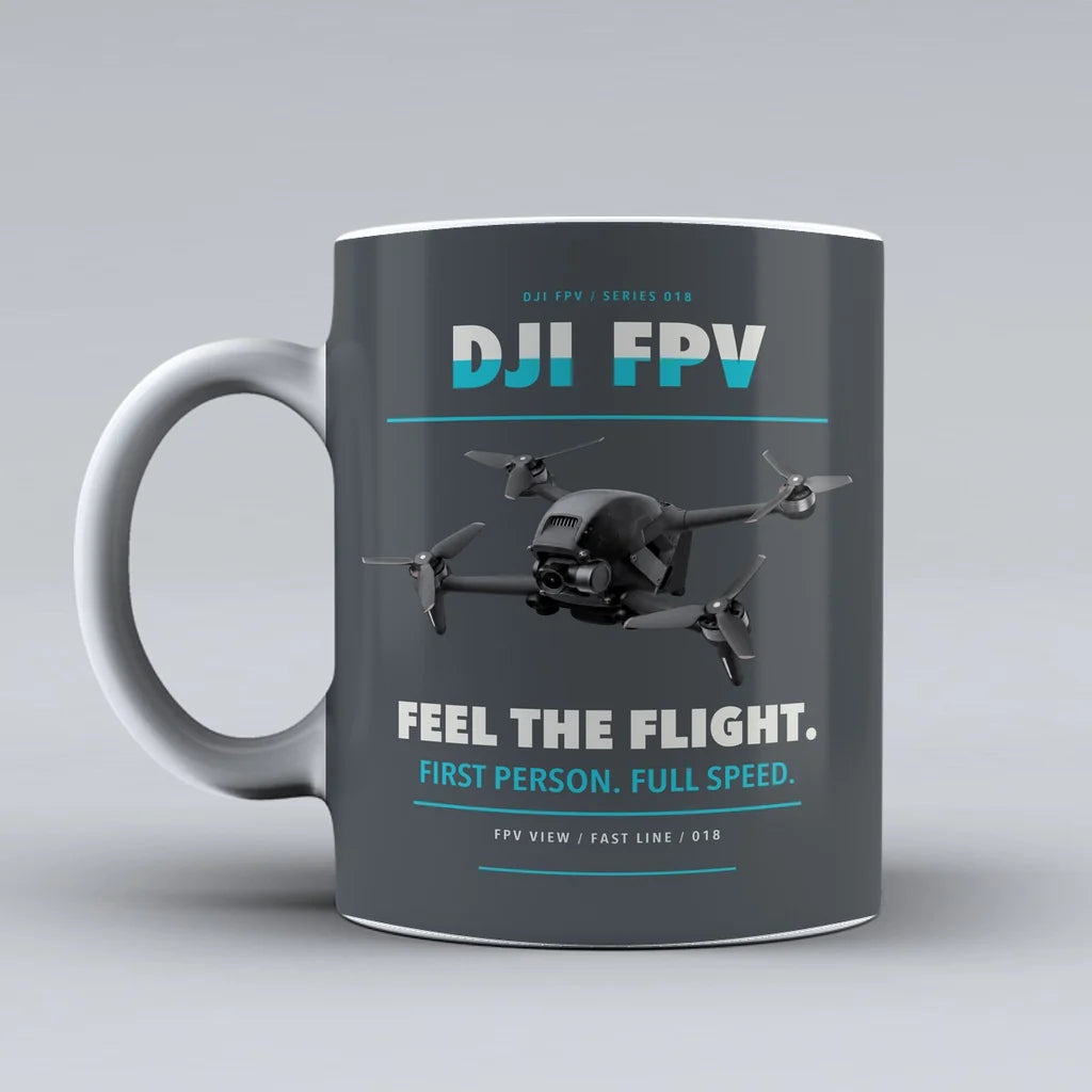 FPV Mug design on gray dji