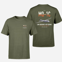 Thumbnail for MQ-1C Gray Eagle ER design on green army double-side t-shirt, double-side print