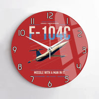 Thumbnail for F-104C Starfighter design on red no frame wall clock