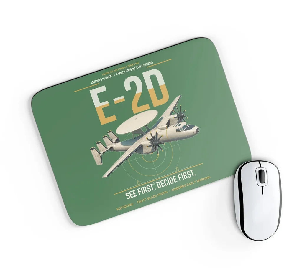 E-2D Advanced Hawkeye design on green rectangle mouse pad