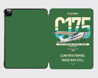 Thumbnail for Cessna 175 Skylark design on green ipad tablet case