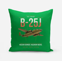 Thumbnail for B-25J Mitchell design on green pillow