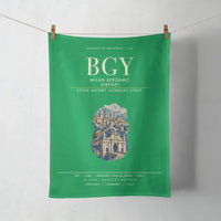 Thumbnail for Milan Bergamo Airport (BGY) design on green towel
