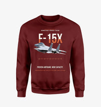 Thumbnail for F-15X Advanced Eagle Proposal Proven Airframe New Capacity design on wine red sweatshirt
