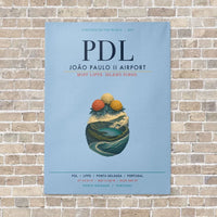 Thumbnail for João Paulo II Airport PDL vertical canvas print - no frame - light blue background