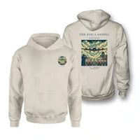 Thumbnail for VINTAGE G4095 - The Fog Landing - Double-Side Hoodie design on khaki double side