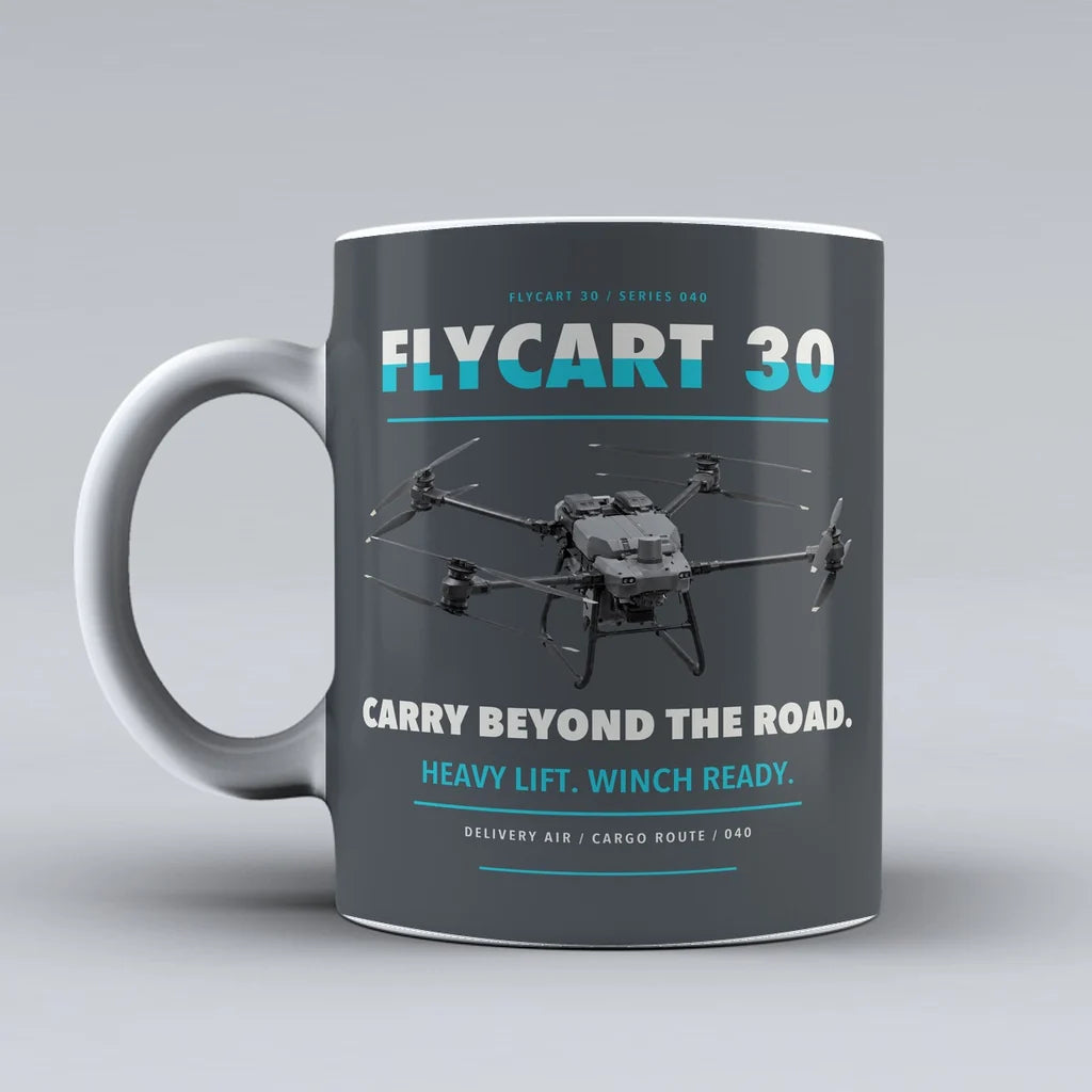 FlyCart 30 Mug design on gray dji