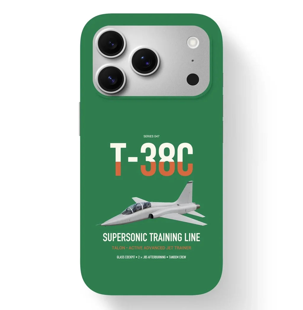T-38C Talon design on green magsafe iphone case, for iPhone 17 Pro