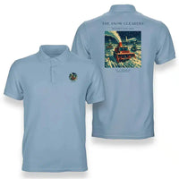 Thumbnail for VINTAGE G4105 - The Snow Clearers - Double-Side Polo T-Shirt design on lightblue