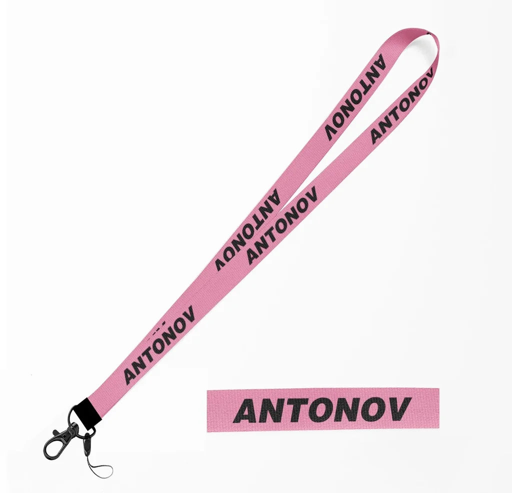 Antonov & Text lanyard - pink