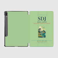 Thumbnail for Sendai Airport (SDJ) design on light green samsung tablet tablet case