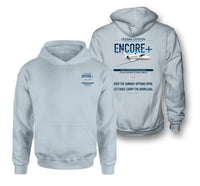 Thumbnail for Cessna Citation Encore+ design on light blue double-side hoodie, double-side print