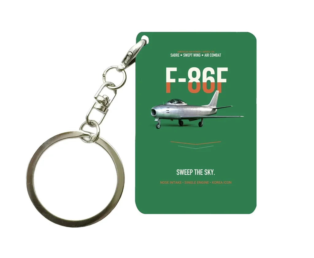 F-86F SABRE Key Chain design on green key chain