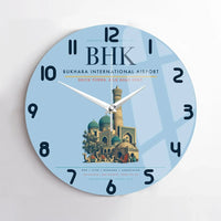 Thumbnail for Bukhara International Airport BHK Wall-Clock No-Frame - Light Blue