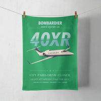 Thumbnail for Bombardier Learjet 40XR design on green towel