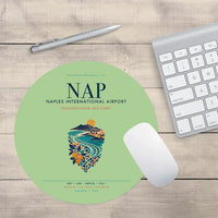 Thumbnail for Naples International Airport (NAP) design on light green round mouse pad