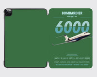 Thumbnail for Bombardier Global 6000 design on green ipad tablet case