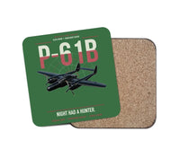 Thumbnail for P-61B Black Widow design on green 1 piece coaster