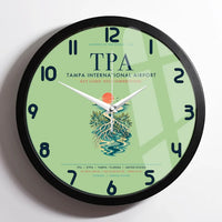 Thumbnail for Tampa International Airport (TPA) design on light green framed wall clock
