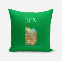 Thumbnail for Ercan International Airport (ECN) design on green pillow